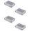 4er-pack durchsichtige blech-boxen für usb-sticks, organizer 7