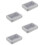 4er-pack durchsichtige blech-boxen für usb-sticks, organizer 5