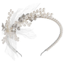 1Pc Lightweight White Pearl Bridal Headpiece Wedding Hair Accessories