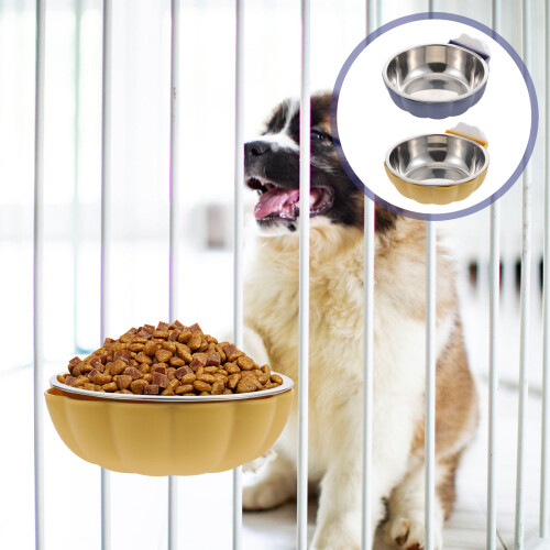 2 hundefutter- und wassernäpfe, hängende näpfe für 2