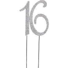 Hatcher lee Bling Crystal Rhinestone 16 narozeninov dort - nejlep pamtka | Strbrn dekorace 16. strany