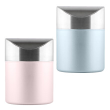 2Stk Mini Tischmüllbehälter Mit Rolldeckel
