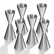 Pia Barware Slim Stainless Steel Commercial 2oz. / 1 oz. Smal stil mtande jiggerstngsverktyg (polerad finish 6-pack/kommersiellt stngpaket)