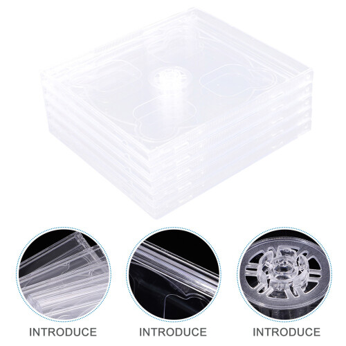 5 cd-hülle mit klarer tray, transparente dvd-verpackung 1