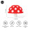 funnel Magic Mushroom 7 x 5,5 cm silicone red/white 2