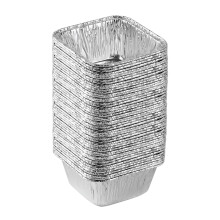 PLASTICPRO Engangs 4,25'' X 4,25 X 2'' Inch Firkantet aluminiumsfolie Bageforme Bagegrej - K?kkengrej Perfekt til bagning af kager Brownies Br?d