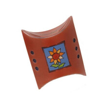 JBK Pottery Terracota Brown Sugar Saver - Recipiente para azϊcar de terracota hecho a mano con discos decorativos - Recipiente para azϊcar moreno
