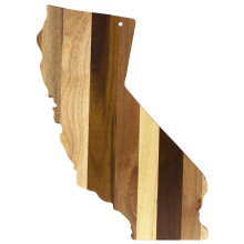 Totally Bamboo Rock & Branch Series Shiplap California State-vormige houten serveer- en snijplank | Ideaal voor kunst aan de muur | 14,25"" x 11""""