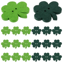 50 shamrock knöpfe holz für partydekoration basteln diy