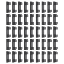 100 stück schwarze quadratische display-boxen mit sockel und rahmen