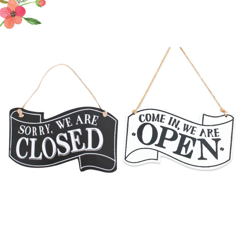 set hängeschild „open & closed“ doppelseitig für laden und café 2