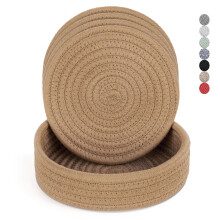 Dessous de plat pour plats chauds, casseroles et poles, coussins chauds avec panier de rangement, supports de casseroles pour cuisine, tapis rs