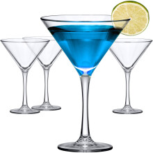 Amazing Abby  Vesper  10-Unzen-Martini-Glser aus Kunststoff (4er-Set), Cocktailglser aus Kunststoff, wiederverwendbar, BPA-frei, bruchsicher, sp