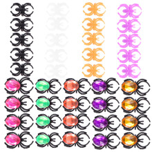 40Stk Bunte Plastik Kinder Ringe Spinnen Design Party Finger Schmuck