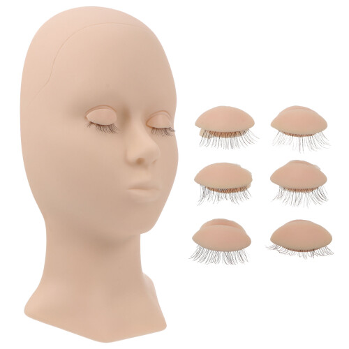 Eyelash Training Kopf Form Haar Mannequin Extensions 2