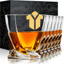 KITNATS altmodische Whiskyglser, 284 ml, Rocks-Glser, 6er-Set, Geschenkbox  Barzubehr fr Bourbon-Scotch-Rum-Glser fr Mnner und Frauen