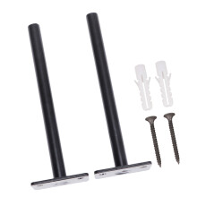 2Stk Schwarzer Metall Clapboard Bracket Tragbarer Wandhalter Für Möbel
