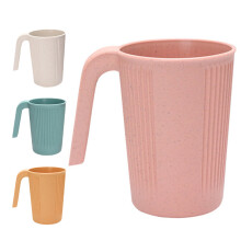 4Stück Kaffeebecher Aus Weizenstroh Mit Griff Für Outdoor