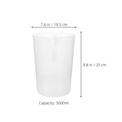 2Stk Kunststoff Messbecher 5000Ml Mit Doppelseitiger Skalierung 2