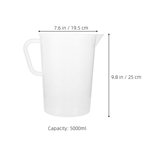 2Stk Kunststoff Messbecher 5000Ml Mit Doppelseitiger Skalierung 1