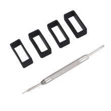 4 22 mm schwarzes armband mit schlaufen werkzeug
