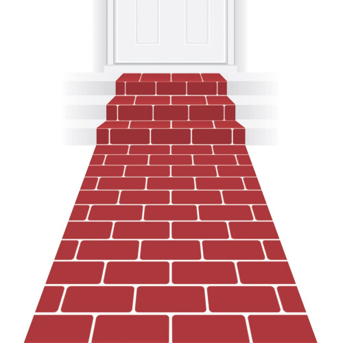 Beistle 53935 Red Brick Runner