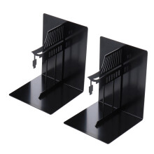 1 Pair Of Practical Metal Bookends Chinese Style Bookshelf Book Stands