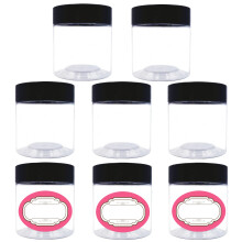 Hodooly 4 oz muovipurkit kansilla 8 pakkaus levesuiset kirkkaat silytysastiat Tyhjt pyret kirkkaat muovipurkit, joissa kansi ja etiketit vartalo