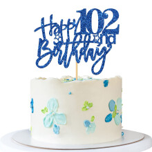 RoadSea Dcoration de gteau d'anniversaire pour 102e anniversaire Vieille femme, homme, garon, 102 ans Dcorations de fte d'anniversaire
