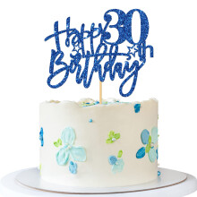 RoadSea Dcoration de gteau Happy 30th Birthday Fournitures de gteau d'anniversaire pour adulte fille et garon de 30 ans Dcorations d