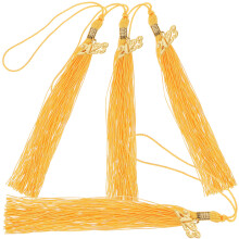 4Stk Doktorhut Quaste Golden Polyester Abschlusszubehör Langlebig