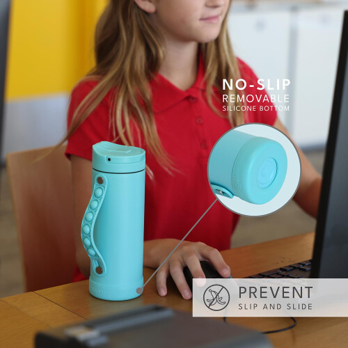 Gourde École Enfant Elemental Iconic - 100% Étanche, Isolée, 14oz - Poignée Pop-It 2