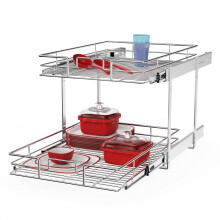 ROOMTEC Organizzatore individuale per armadietti estraibili (17"" L x 21"" P) Organizzatore portaspezie a 2 livelli per armadietti con cassetti est