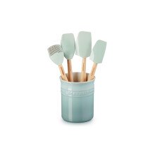 Le Creuset Silicone Craft Series redskapsset med stengods Crock 5 st. Havssalt