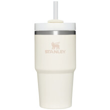 Vaso Stanley Quencher H2.0 con pajita 20 oz | Tapa de estado de flujo de 3 posiciones | Portavasos Compatible para Viajes | Taza aislada de acero