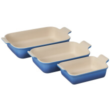 Set 3 platos rectangulares Heritage de gres Le Creuset Marsella