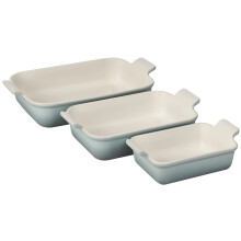 Set di 3 Pirofile Rectangolari Le Creuset in Stoneware, Sale Marino