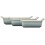 Le Creuset Le Creuset Stoneware Heritage Set 3 Rectangular Dishes, Sea Salt 2