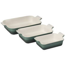 Le Creuset Stoneware Heritage Set 3 Piatti Rettangolari Artichaut