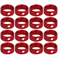 16Stk Rotes 3-Loch Seilstopper-Set Aluminium Für Outdoor Wanderzubehör