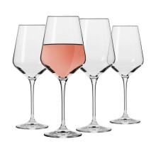 Krosno Large White Wine Glasses Set of 4 13.2 oz Avant-Garde Collection Crystal Glass Long Stem Wine Glasses for Wines and Cocktails Glass Set fo