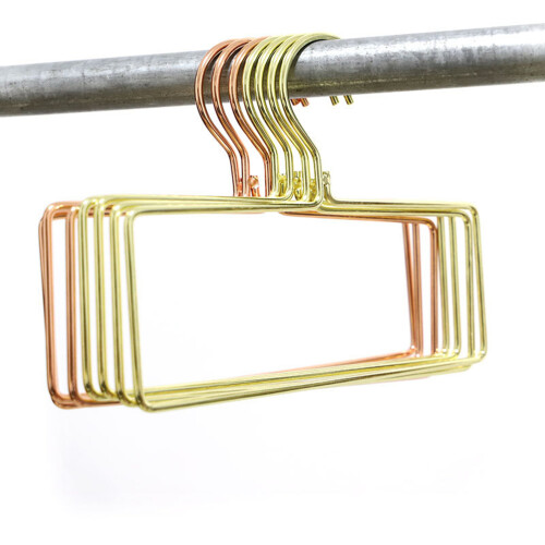 5 quadratische metallkleiderbügel haushaltskleiderbügel golden