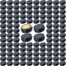 270 Stck 0,5 oz/15 ml Groverpackung, Aluminiumdose mit Schraubverschluss, Schraubdeckel und leeren Etiketten (Champagner)