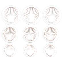 9 Teiliges Stanzform Kunststoff Plätzchen Weiß
