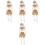 4-teiliges Skelett-Set, , für Halloween- 5