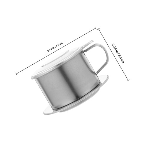 wiederverwendbarer -Kaffeefilter mit Griff und Deckel 1