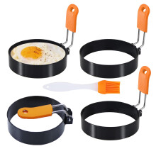 8,9 cm groe Eierringe, 4er-Set mit Silikongriff, groer Ring zum Braten von Eiern, runde Form fr englische Muffins  Grillform fr Frhstckssandwi