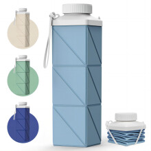 Mefold POMKAKA sammenklappelige vandflasker 24,3 oz (720 ml) 2. generation L?kagesikker BPA-fri rejsevandflaske Let genanvendelig vandflaske til