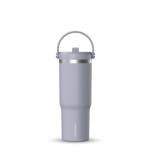 Hydrapeak Nomad 32-Unzen-Becher mit Griff und Strohhalmdeckel, auslaufsicherer, doppelt isolierter 32-Unzen-Becher aus Edelstahl (Lilac Haze)