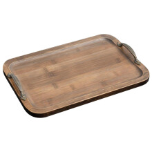 Tablett mit Metallgriff für und Snacks zu Hause